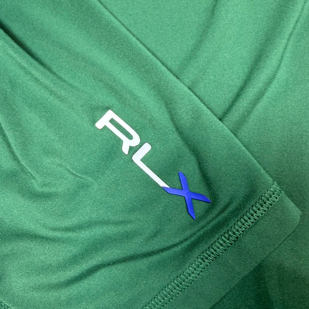 RLX Ralph Lauren Mens Green Quarter Zip Pullover Golf Performance Shirt Large - Picture 4 of 6